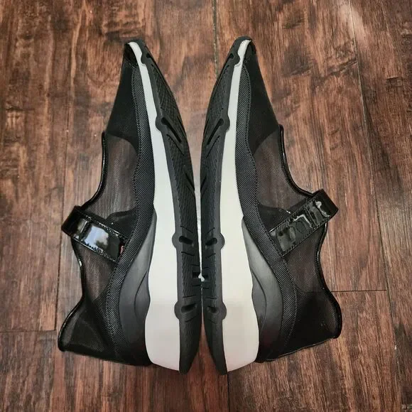 Jeffrey Campbell Sneakers Womens 8 Black White Mary Jane Kicks - Picture 4 of 7